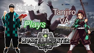 【ENG】Tanjiro's VA Hanae Natsuki Uses Breathing Techniques | MHW Iceborne | Funny Compilation