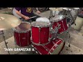 1980s tama granstar ii firestorm red drum kit