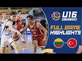 Lithuania 🇱🇹 vs Türkiye 🇹🇷 | Highlights | FIBA U16 EuroBasket 2024