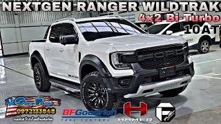 NEXT-GEN FORD RANGER WILDTRAK 4X2 BI-TURBO ใส่ชุดแต่งWILD ล้อแม็กFUEL + ยางBF พร้อม ROLLER LID HAMER