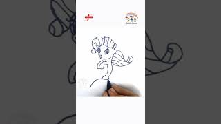 How To Draw Rarity My Little Sea Pony | So Cute
