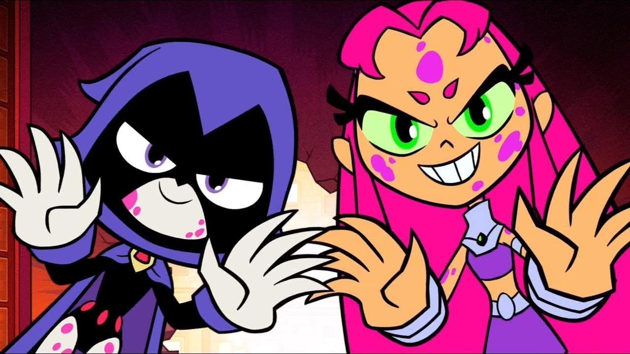 TEEN TITANS GO FAMILY Robin LOVE Starfire In The CASTLE Lion Family ...