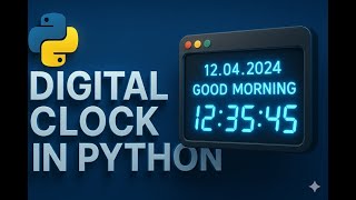 Python Digital Clock Tutorial 🐍 | Build a Real-Time Clock with Tkinter GUI