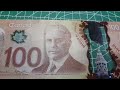 up close with a canadian $100 bill