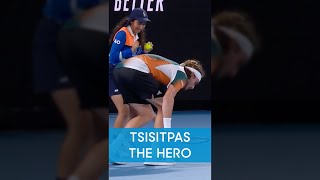 Tsitsipas RESCUES insect for ballkid! 😂