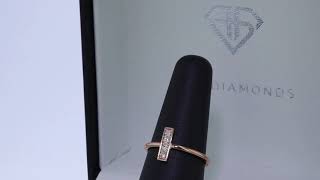 Ada Diamonds Bar Ring Lab Grown Diamonds Rose Gold AD-124