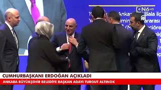 Cumhurbaşkanı Erdoğan, Ankara Büyükşehir Belediye Başkan adayının Turgut Altınok olduğunu açıkladı