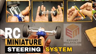 making rc miniature steering system | how to make rc car steering system | expert malayalam