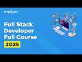 Full Stack Developer Course 2026 | Full Stack Java Developer Tutorial for Beginners | Simplilearn