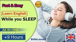 Learn English while you SLEEP +9HR - Fast vocabulary increase - 学习英语睡觉 - -تعلم الانجليزية في النوم