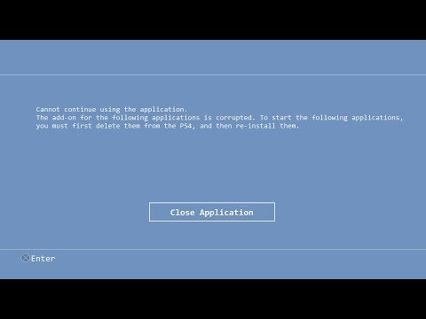Fixed: PS4 can no longer use the application. Applications are corrupted.