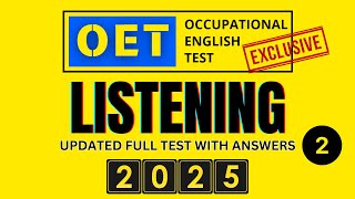 Official OET listening practice test | OET 2.0 Online Classroom