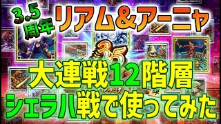 【ロマサガRS】3.5周年アーニャとリアムを大連戦の12階層シェラハ戦で使用感を試してみた