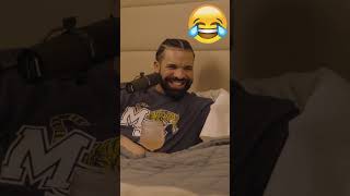 drake laughing about Bobbi's t-shirt  #drake #shorts