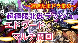 【パズドラ】超極限北欧ラッシュ(壊滅級) エドワードで野良マルチ周回！！