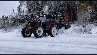 Harvesting trees with Naarva RS25 And Fiat 82-94