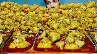 Huge Oily Mutton Boti Curry \u0026 Fatty Mutton Curry Eating With Samosa + Paratha | Spicy Food | Foodie