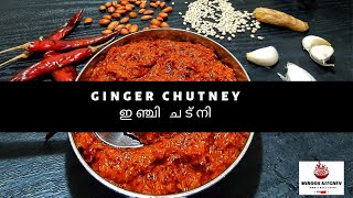 GINGER CHUTNEY RECIPE || ഇഞ്ചി ചട്ണി || BACHELORS SPECIAL | ഒരു മാസം ഫ്രിഡ്ജിൽ സൂക്ഷിക്കാം | MK-V-33