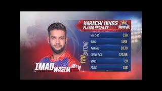 Karachi Kings - PSL 4 (Player Profile - Immad Wasim)