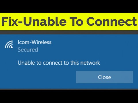 Fix Unable To Connect To This Network WifiCan't Connect To This Network Windows 10/8/7