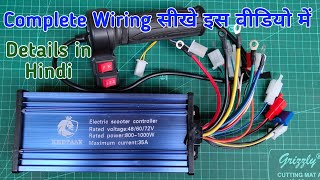 KHETAAN Universal Electric Scooter / Bike Controller Wiring Explain 1000w 48v/60v/72v Compatible 35A