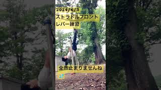 【フロントレバー】ストラドルでやってみるが、まだ静止は難しい#calisthenics