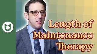 How long should maintenance therapy be given? #AML