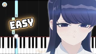 Komi Can't Communicate OST - "Komi's Theme (Chalkboard Scene)" - EASY Piano Tutorial & Sheet Music