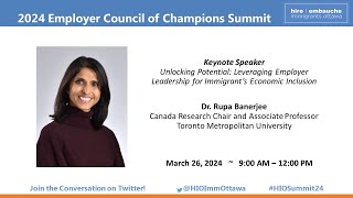 Dr. Rupa Banerjee,  Keynote Speaker at 2024 HIO Employer Summit