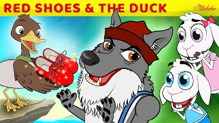 Red Shoes & The Duck + Wolf & The 7 Little Goats | Bedtime Stories for Kids in English | Fairy Tales