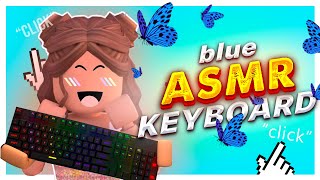 *very aesthetic* 🍑 Relaxing blue Tower ASMR  Clicks and Taps Roblox Keyboard