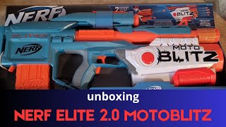 Unboxing and Playing Nerf Elite 2.0 Motoblitz CS-18 2 in 1 Blaster /1 Shot 6 Darts!
