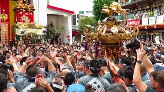 喧嘩あり？神田祭2017 神田明神【旭町町会　神輿宮入】Kanda festival Shinto shrine