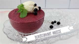 Blackcurrant Mousse, light and fluffy as a cloud! Perfect summer dessert!