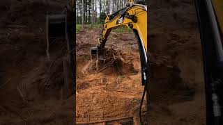 Cat 305e2 land clearing  #excavator #shorts #caterpillar