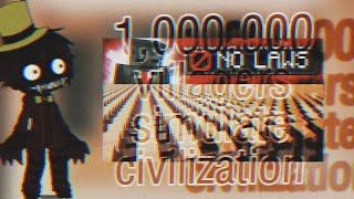 Afton Family Reacts To 1,000,000 Villagers Simulate Civilization By Grox || Gacha club ||