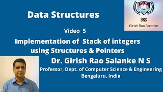 5 C Program to implement Stack Using Structures & Pointers