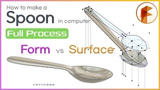 Fusion 360 | How to make a Spoon in computer | Spoon 3D Modeling | 숟가락 모델링