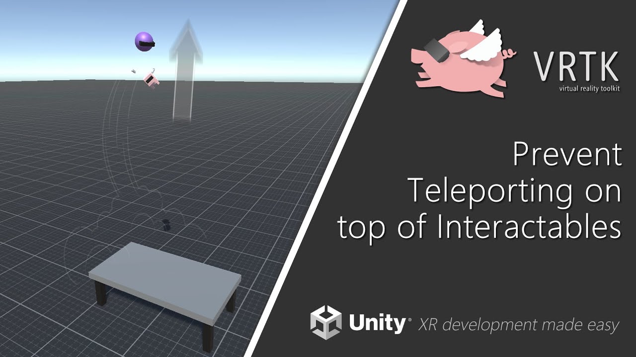 [Unity XR] VRTK V4 - Prevent Teleporting On Top Of Interactables - YouTube