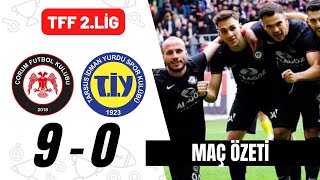 Çorum FK 9-0 Tarsus İdmanyurdu Maç Özeti | TFF 2.Lig