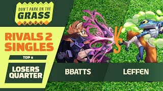 Bbatts (Fleet) vs Leffen (Ranno) - DPG 2024 - Rivals of Aether 2: Losers Quarters (Top 8)