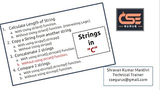 5. String concatenation without strcat() function