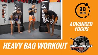Kickboxing and Muay Thai Heavy Bag Workout - Advanced Combinations -- Class #15