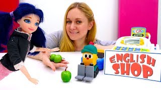 Учим названия продуктов с Леди Баг. Играем в куклы - Английский для детей