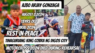 😥ARJAY GONZAGA now signing off @motorcross2024 Tinaguriang KING COBRA NG DIGOS CITY Died by accident