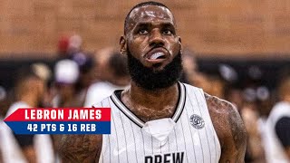 LeBron James takes over the Drew League with a 42-point game 🔥