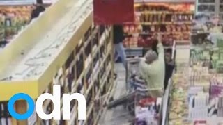 Shocking CCTV of teen stabbing two Israelis