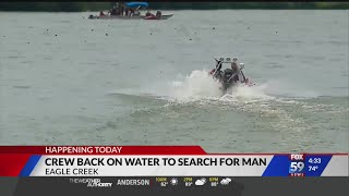 Search continues for man in Eagle Creek Reservoir