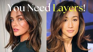 Get Layered Hair if you have THESE features! Benefits of Layers on your Facial Proportions