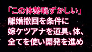 【修羅場】嫁「は、早くして！この体勢、恥ずかしい…」離婚撤回を条件に嫁の後ろの方を道具、体、全てを使い開発を進め、嫁の人生は終わりを告げた【スカッとする話】